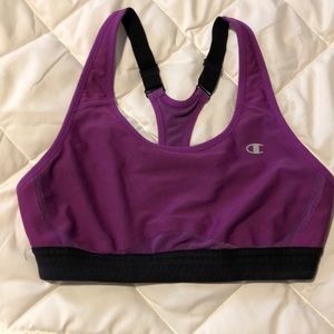 Purple sports bra